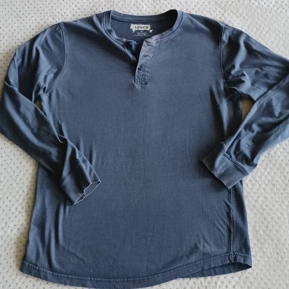 Vintage Levi's Blue Long Sleeve Shirt - XL - Cotton/Polyester blend - Picture 2 of 8